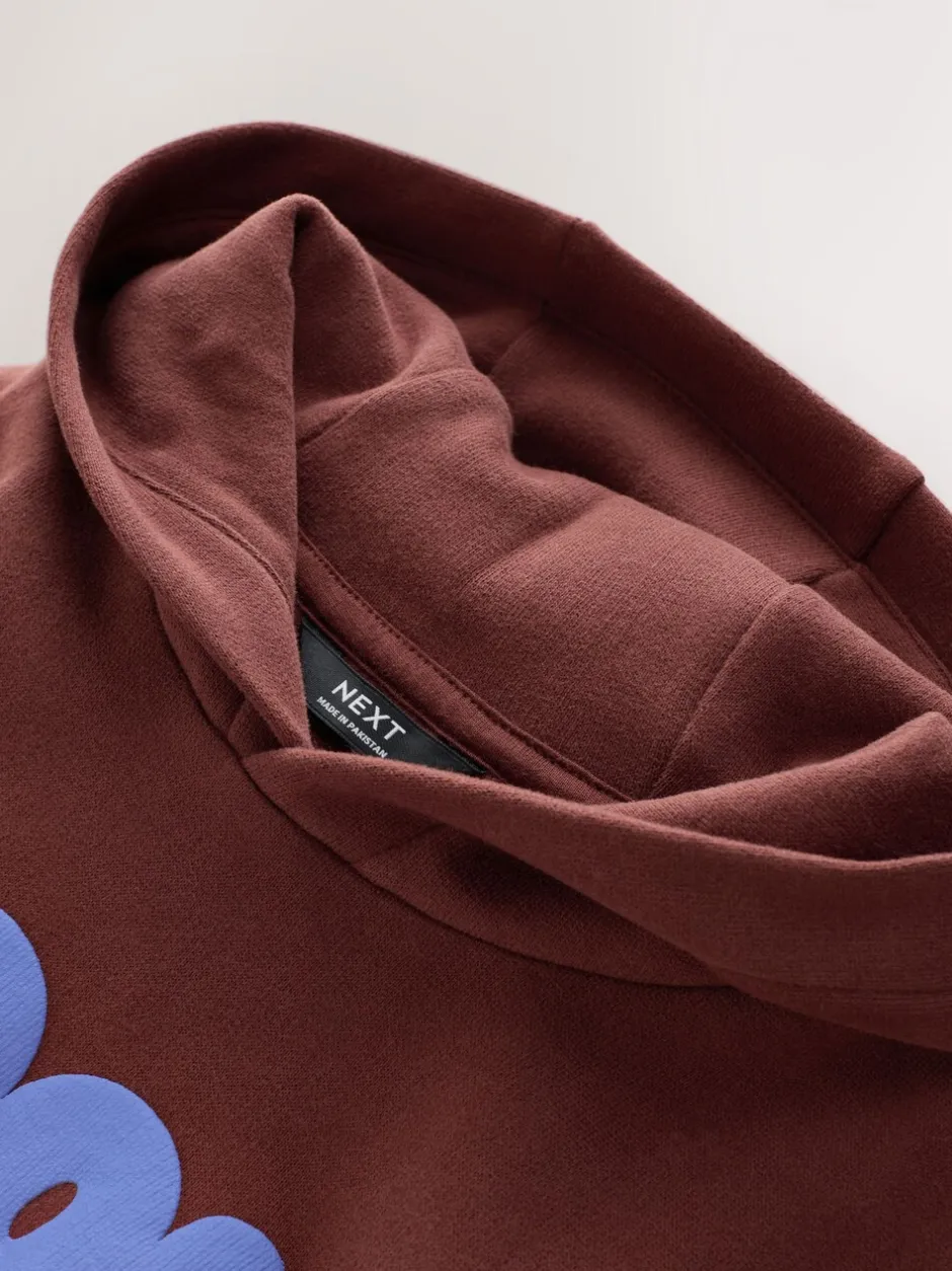 Sweaters En Hoody´S|Next Bordeauxrood - Hoodie met lange mouwen en print (3mnd-7jr)