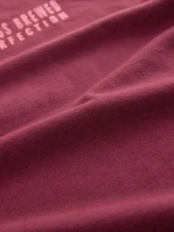 Loungewear|Alle Nacht- En Loungekleding|Next Bordeauxrood - Katoenen pyjama met korte mouw