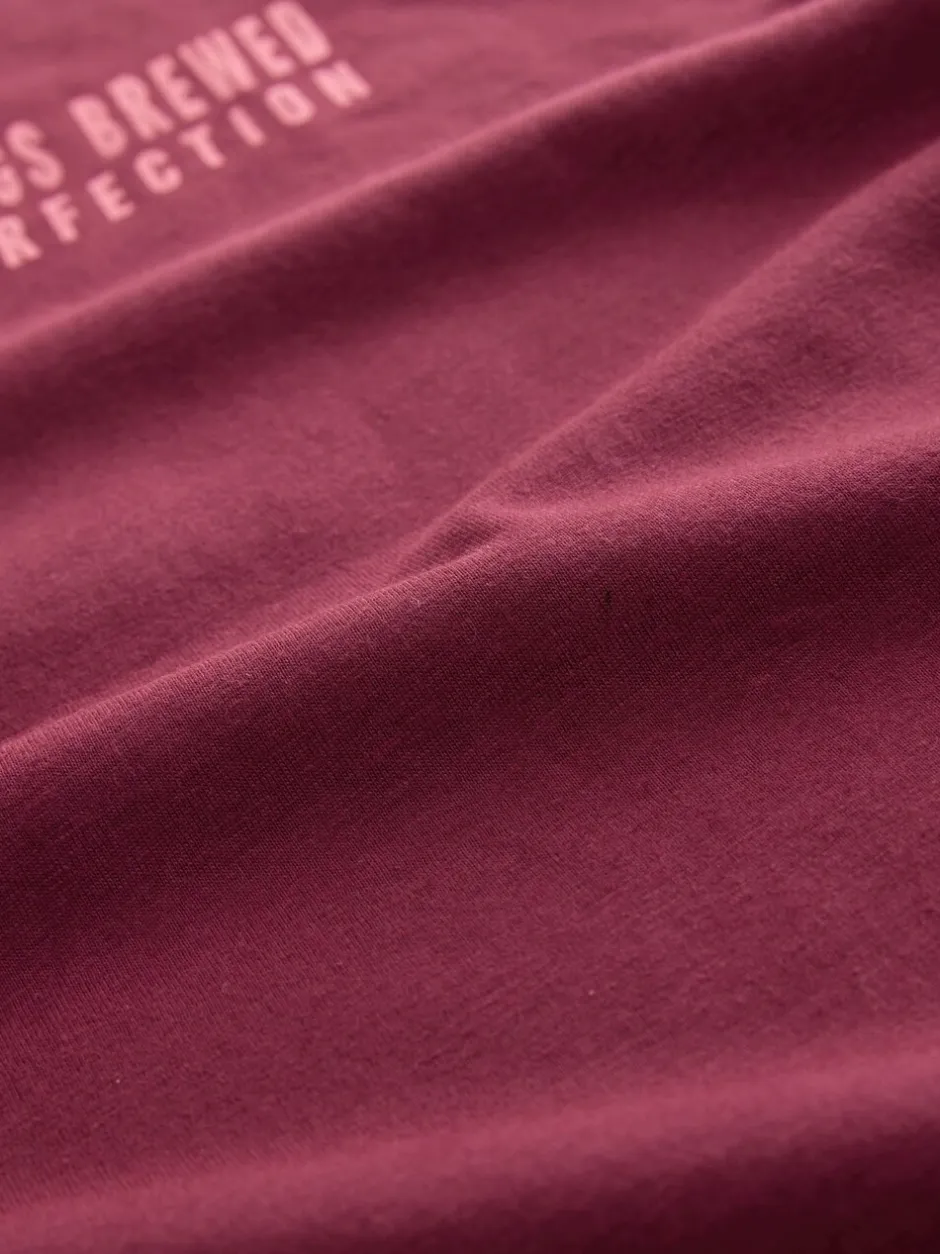 Loungewear|Alle Nacht- En Loungekleding|Next Bordeauxrood - Katoenen pyjama met korte mouw