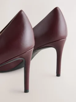 Ruimvallend En Extraruimvallend|Schoenen Met Hakken|Next Bordeauxrood - Leren mid-court pumps