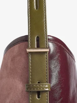 Tassen En Portemonnees|Love & Roses - Woven Slouchy Tote Bag Bordeauxrood