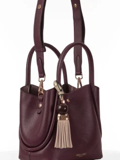 Tassen En Portemonnees|Luella Grey - Red Flo Cross-Body Bag Bordeauxrood