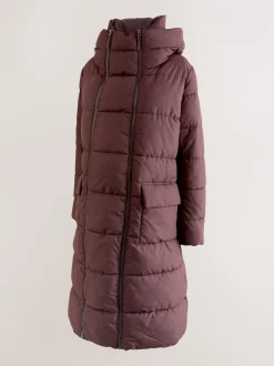 Jassen En Jacks|Moederschap|Next - Maternity Shower Resistant Coat Bordeauxrood