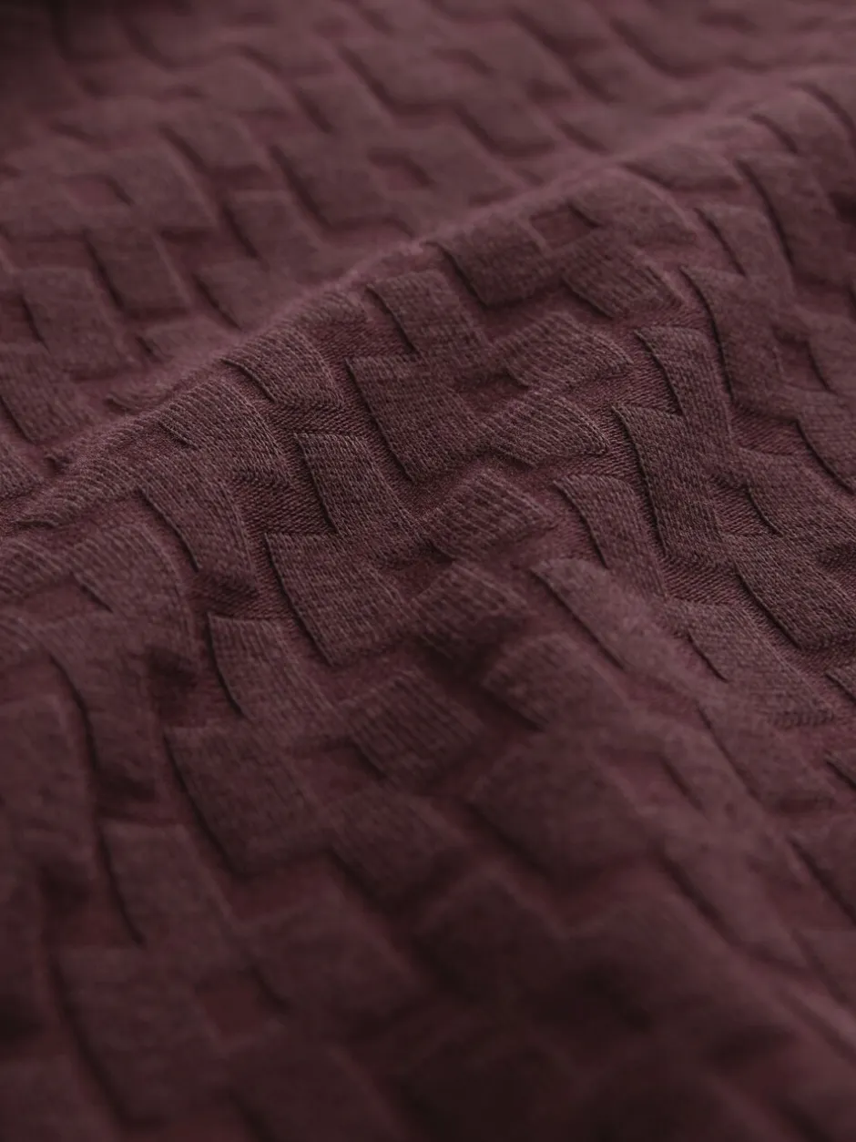 Poloshirts|T-Shirts En Hemden|Next Bordeauxrood - Normale Pasvorm - Net jacquard poloshirt