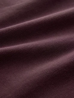 Poloshirts*Next Bordeauxrood - Normale Pasvorm - Piqué polo met lange mouwen