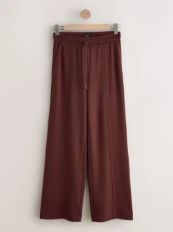 Loungewear|Leggings En Joggingbroeken*Next - Premium jersey joggingbroek met wijde pijpen Bordeauxrood