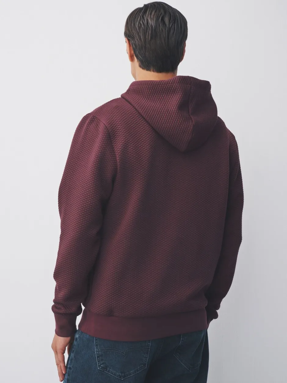 Sweaters En Hoody´S|Sweaters En Hoody´S|Next Bordeauxrood - Pullover-hoody met textuur