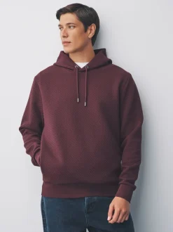 Sweaters En Hoody´S|Sweaters En Hoody´S|Next Bordeauxrood - Pullover-hoody met textuur
