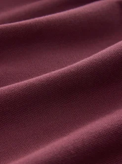 Poloshirts|Next Bordeauxrood - Regular fit poloshirt met korte mouwen en contrasterende randen