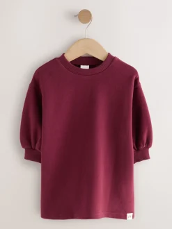 Jurken|Jurken*Next - Relaxte sweaterjurk (3mnd-7jr) Bordeauxrood
