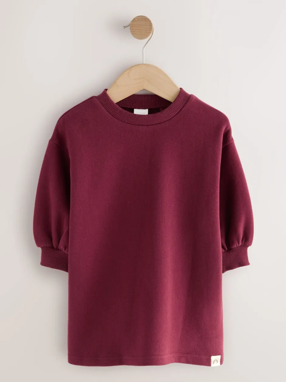 Jurken|Jurken*Next - Relaxte sweaterjurk (3mnd-7jr) Bordeauxrood