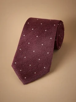 Stropdassen En Pochets*Next Bordeauxrood - Signature designstropdas van Italiaanse zijde
