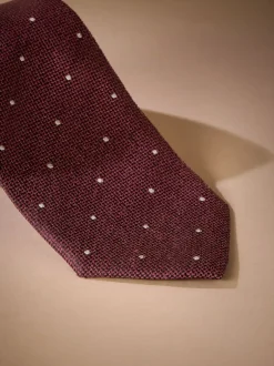 Stropdassen En Pochets*Next Bordeauxrood - Signature designstropdas van Italiaanse zijde