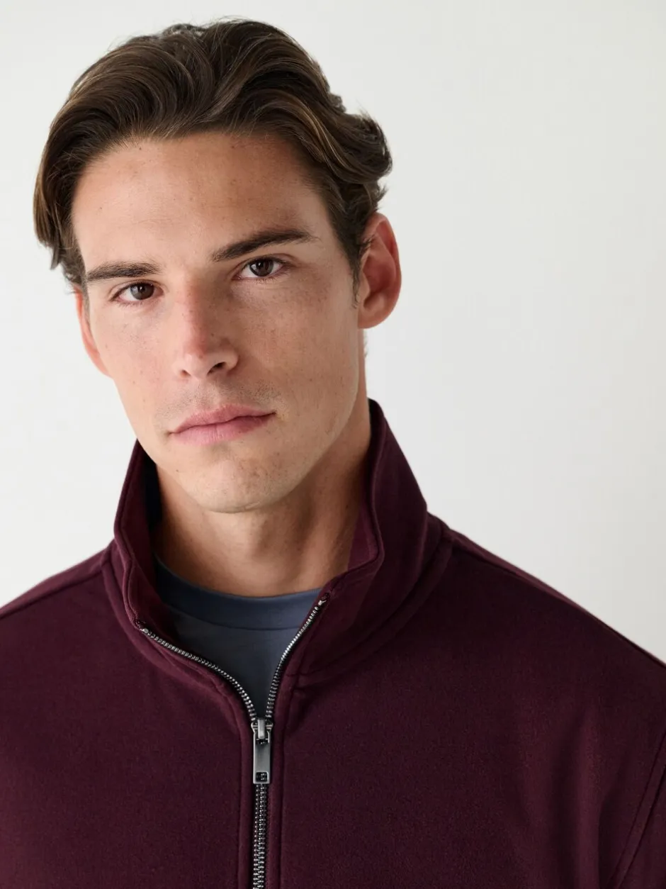 Jassen En Jacks|Next - Soft Touch Quarter Zip Neck Fleece Bordeauxrood