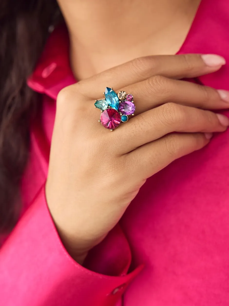 Sieraden*Next Bordeauxrood - Statement Jewel Ring