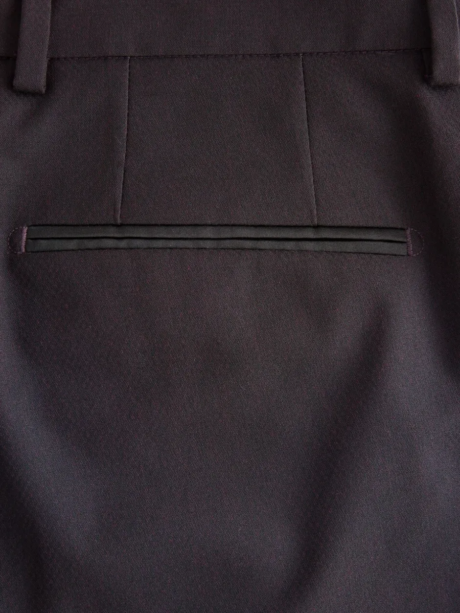 Smokings En Feestkleding*Next Bordeauxrood - Tailored fit - Pantalon in smokingstijl