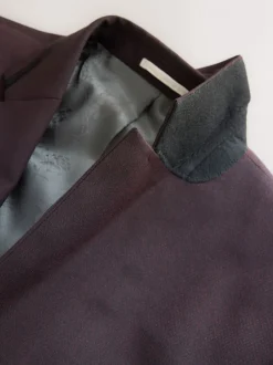 Smokings En Feestkleding|Next Bordeauxrood - Tailored fit - Inset Lapel Detail Tuxedo Suit Jacket