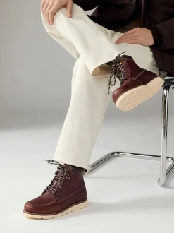 Boots*Next - Tall Apron Wedge Boots Bordeauxrood