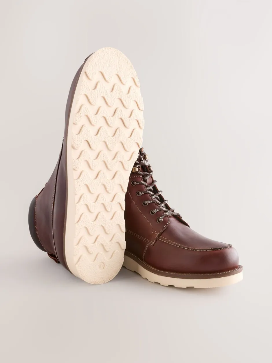 Boots*Next - Tall Apron Wedge Boots Bordeauxrood