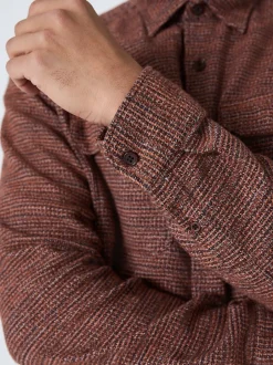 Jassen En Jacks|Shirts*Next - Textured Shacket Overshirt Bordeauxrood