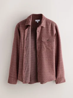 Jassen En Jacks|Shirts*Next - Textured Shacket Overshirt Bordeauxrood