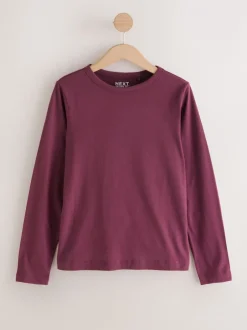 Tops En T-Shirts*Next Bordeauxrood - T-shirt met lange mouwen en ronde hals