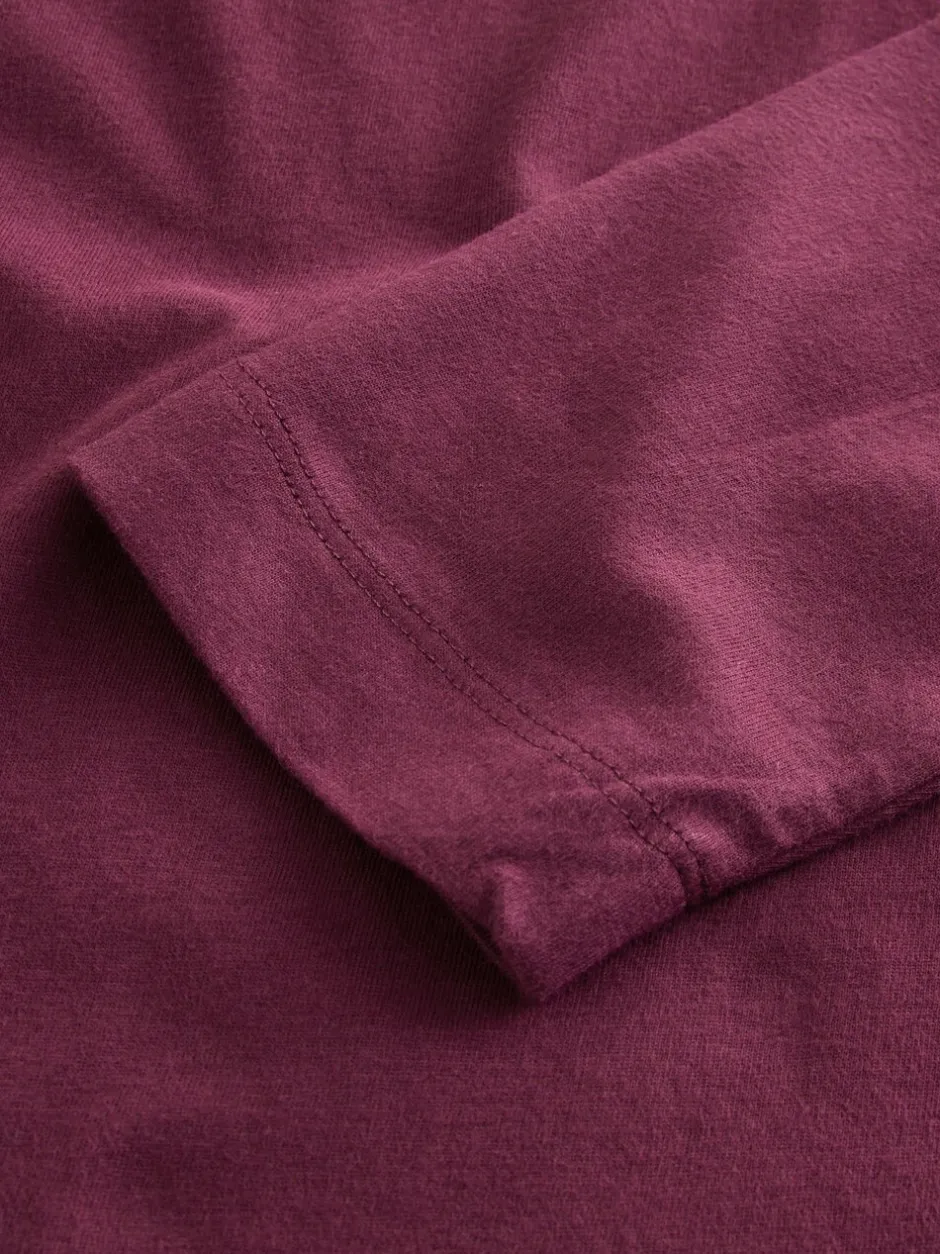 Tops En T-Shirts*Next Bordeauxrood - T-shirt met lange mouwen en ronde hals