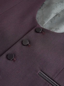 Vesten*Next Bordeauxrood - Tuxedo Suit Waistcoat