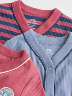 Babypakjes En Babypyjama's*Next Bordeauxrood - Verpakking van 3 babypyjama's (0 mnd-3 jr)