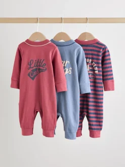 Babypakjes En Babypyjama's*Next Bordeauxrood - Verpakking van 3 babypyjama's (0 mnd-3 jr)