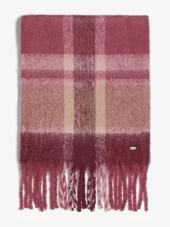 Mutsen, Handschoenen En Sjaals*Lipsy Bordeauxrood geruit - Cosy geborstelde sjaal