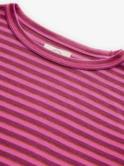 Tops En T-Shirts*Next Bordeauxrood gestreept - T-shirt met lange mouwen en ronde hals
