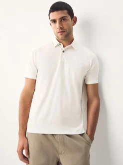 Poloshirts|Next Bordeauxrood/antracietgrijs/Ecru Crème - Set van 3 jersey poloshirts met korte mouwen