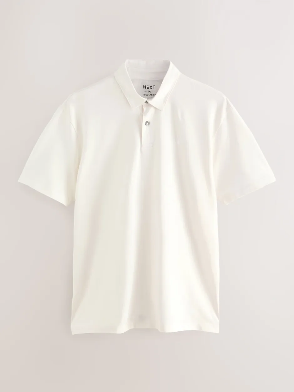 Poloshirts|Next Bordeauxrood/antracietgrijs/Ecru Crème - Set van 3 jersey poloshirts met korte mouwen