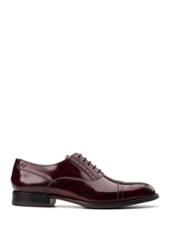 Schoenen*Base London - Franklin Toe Cap Oxford Shoe Bordo Red