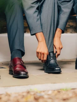 Formele Schoenen*Base London - Taper Monk Shoe Bordo Red