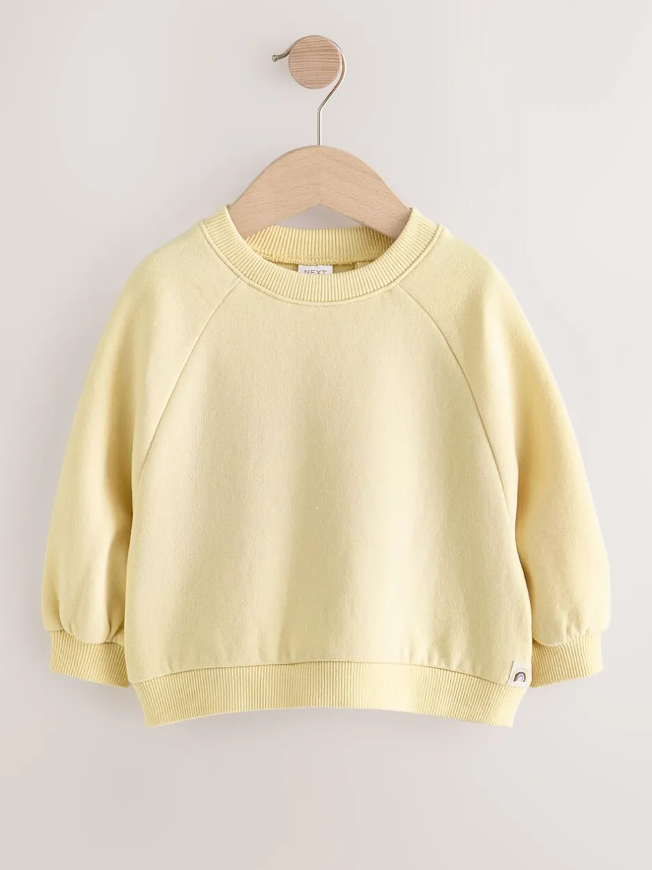 Truien En Breisels|Sweaters En Hoody´S*Next Boter Geel - Sweatshirt met ronde hals (3 mnd-7 jr)