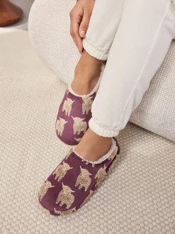 Pantoffels|Alle Nacht- En Loungekleding|Next Bourgondische Hamish The Highland Cow - Pantoffels