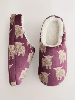 Pantoffels|Alle Nacht- En Loungekleding|Next Bourgondische Hamish The Highland Cow - Pantoffels