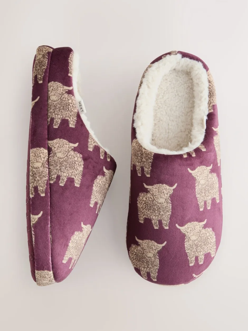 Pantoffels|Alle Nacht- En Loungekleding|Next Bourgondische Hamish The Highland Cow - Pantoffels