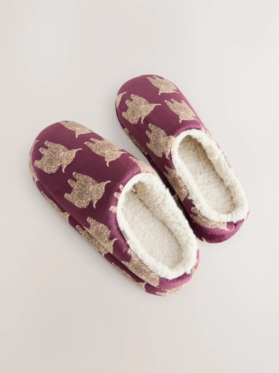 Pantoffels|Alle Nacht- En Loungekleding|Next Bourgondische Hamish The Highland Cow - Pantoffels