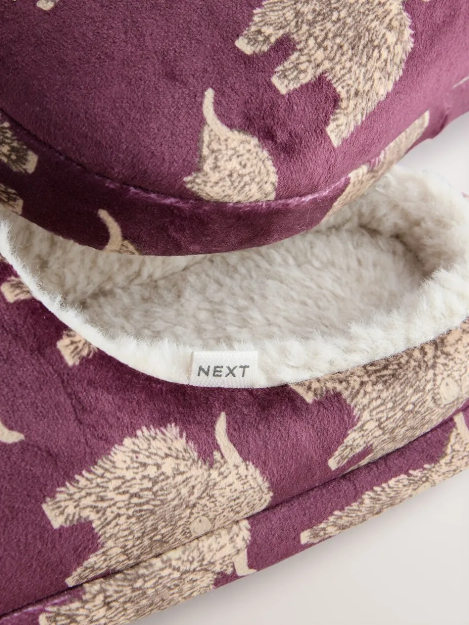 Pantoffels|Alle Nacht- En Loungekleding|Next Bourgondische Hamish The Highland Cow - Pantoffels