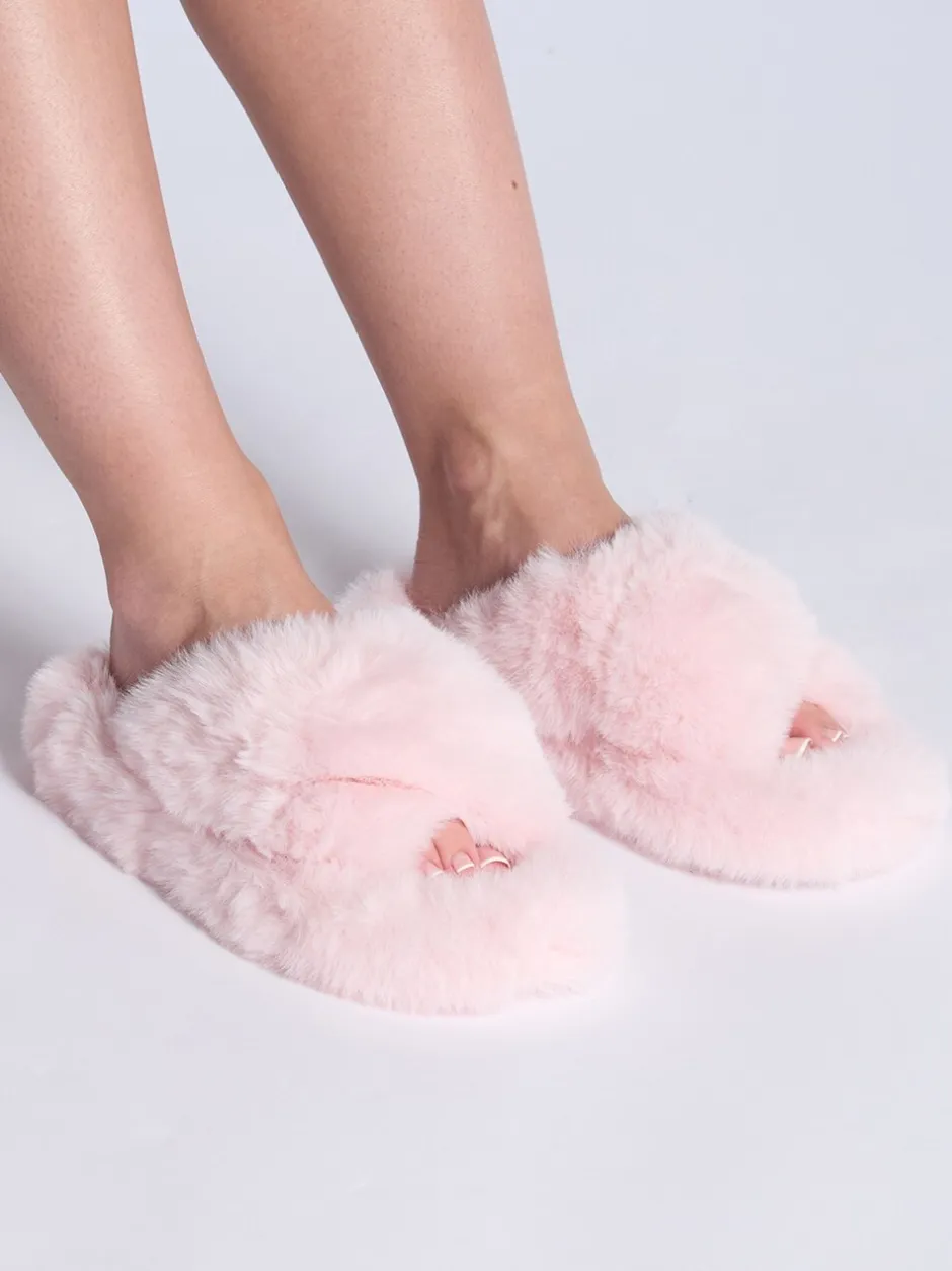 Pantoffels|Boux Avenue Ridge Sole Cross Band Slippers