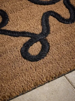 Deurmatten|Vloerkleden En Lopers*Next Braided Bow Coir Doormat Zwart