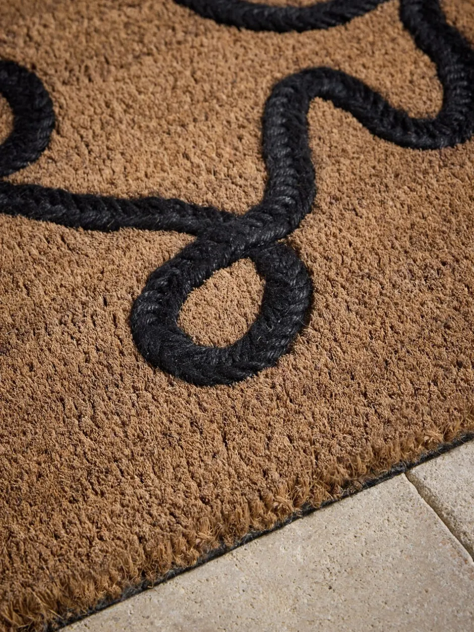 Deurmatten|Vloerkleden En Lopers*Next Braided Bow Coir Doormat Zwart