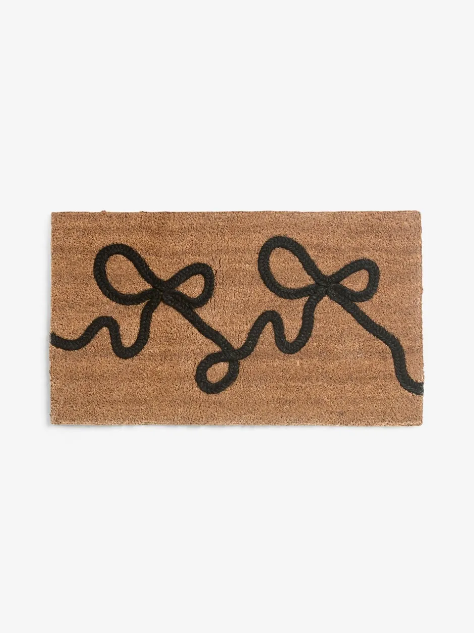 Deurmatten|Vloerkleden En Lopers*Next Braided Bow Coir Doormat Zwart