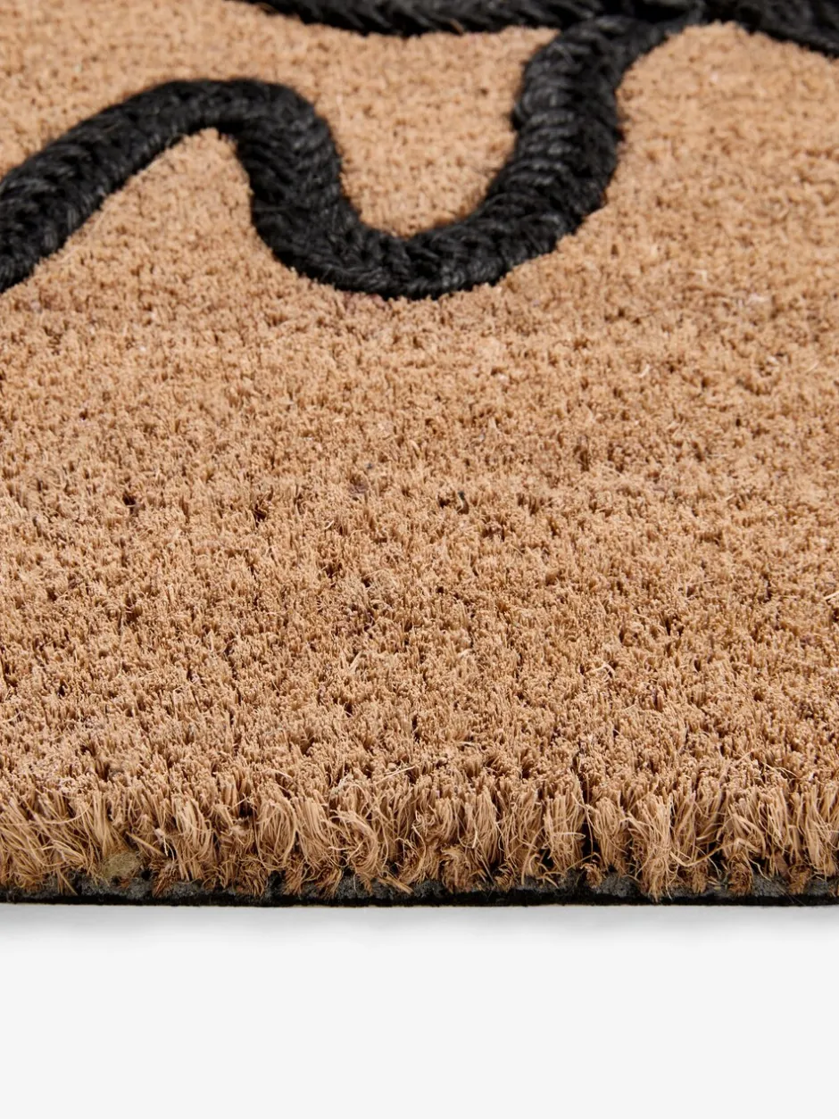 Deurmatten|Vloerkleden En Lopers*Next Braided Bow Coir Doormat Zwart
