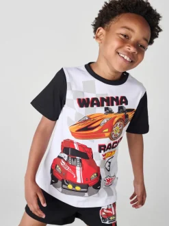 Pyjama's|Brand Threads Hot Wheels Short 100% Cotton Pyjama Set
