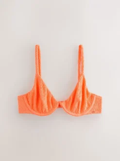 Badkleding*Next Bright Orange Crinkle - Beugelbikinitop zonder vulling