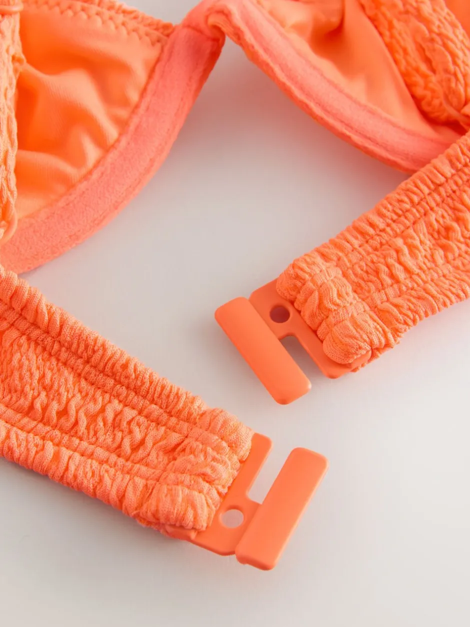 Badkleding*Next Bright Orange Crinkle - Beugelbikinitop zonder vulling